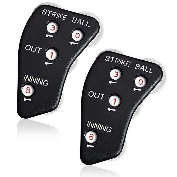 Harewu 2Pcs 4 Rad Baseball Umpire Indicator，Baseball Counter Clicker，Call Order Indicator für genaue Aufzeichnung Strike Balls Outs und Innings Balls für Softball Coach