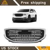 Chrome Frame Front Upper Grille Black Mesh Grill For 2017-2019 GMC Acadia SLE/SL
