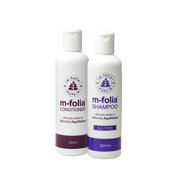 M-FOLIA Shampoo & Conditioner Set 250ml Pack Save Over 10% Light Cream Rinse Conditioning Treatment for Scalp Psoriasis and Eczema & Shampoo is Specially Formulated to Help Rejuvenate, Soothe & Clear