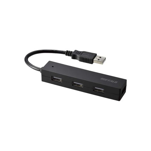 Buffalo BUFFALO USB Hub USB 2.0 Bus Power 4-Port Black BSH4U055U2BK [Compatible with Nintendo Switch/Windows/Mac]