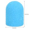 Nail Art Sanding Cap, Nail Drill Bit Block Sanding Cap, Polishing Head Grinding Sanding Bands Set Polisher Sand Manicure Pedicure Tool(10 x 15mm)(Blue)
