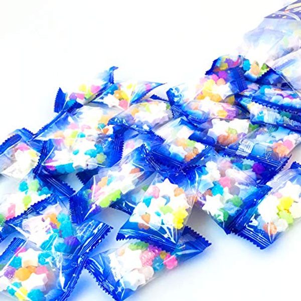 Star-shaped Ramune and Konpeito Sachet, Assorted 17.6 oz (500 g) (Approx. 56 Bags), For Sweets, Divided Sweets, Handout, Events, Compeito To, Konpeito