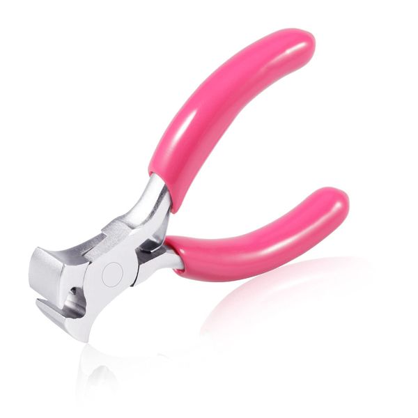 SPEEDWOX Mini End Nipper with Pink PVC Handle 3" End Cutting Pliers Jewelry Pliers for Making Wire Wrapping DIY Craft Hobby Supplies Beads Jewelry