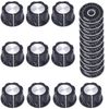 Taiss /10pcs Adjustable Rotate Button Potentiometer Control Knobs + 10pcs 0-100 Scale Sheet