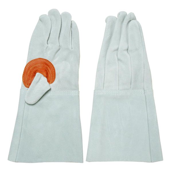 ACE AG051Y AG051Y Cow Split Leather Five Finger Welding Gloves Total Length Approx. 13.4 inches (34 cm)