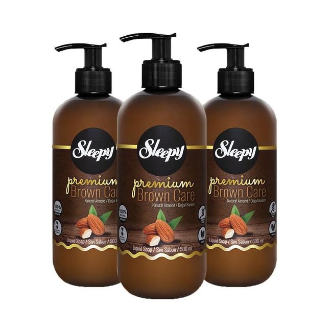 Sleepy Premium Brown Care Sıvı Sabun Badem 500 ml x 3