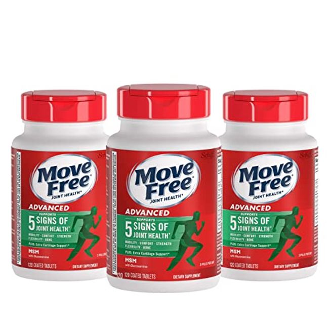 Schiff Move Free Advanced Joint Health MSM + Vitamin D3 with Glucosamine  Chondroitin, Tablets