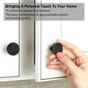 Vandicka 8 Pcs Solid Brass Knobs and Screws - Black Cabinet Door Knobs & Drawer Pulls – Round Brass Handles for Kitchen Cupboard Dresser Wardrobe, 28 * 20 mm
