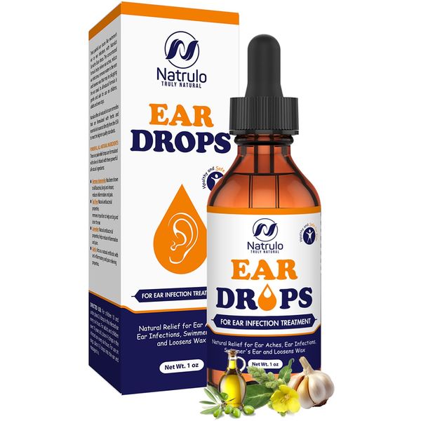 Natural Ear Drops for Ear Infection – Herbal Eardrops for Adults, Children & Pets – Soothes Discomfort, Ear Aches, Itchy Ears, Swimmer's Ear, & Loosens Wax – Kids Safe Ear Oil Made in USA