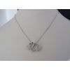 Solid 925 Sterling Silver Elephant Pendant set with Cubic Zirconia CZ & Silver Chain