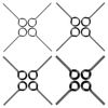 UFURMATE Allen Key Ring Wrench, 16Pcs Mixed Size Solid Metal Six-Edge Screw Driver for Push Bar Panic Exit Device Key (Black)