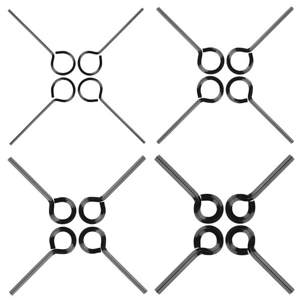 UFURMATE Allen Key Ring Wrench, 16Pcs Mixed Size Solid Metal Six-Edge Screw Driver for Push Bar Panic Exit Device Key (Black)