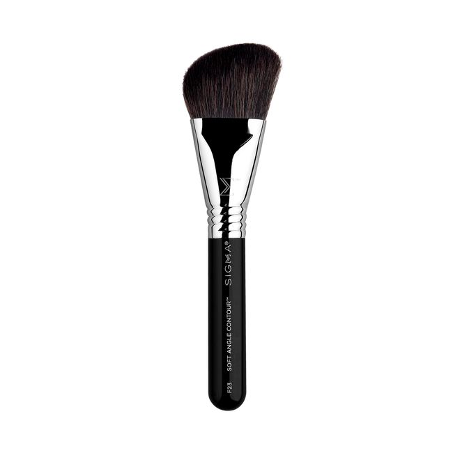 Sigma Beauty Professional F23 Soft Angled Contour Brush - Blending, Contouring, Buffing and Highlighting Cheekbones & Jawline - Vegan, Hypoallergenic, Synthetic Makeup Brush