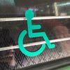 Safe-Tee Reflective GREEN 9cm Disabled Driver Motability Wheelchair User Disability Sticker