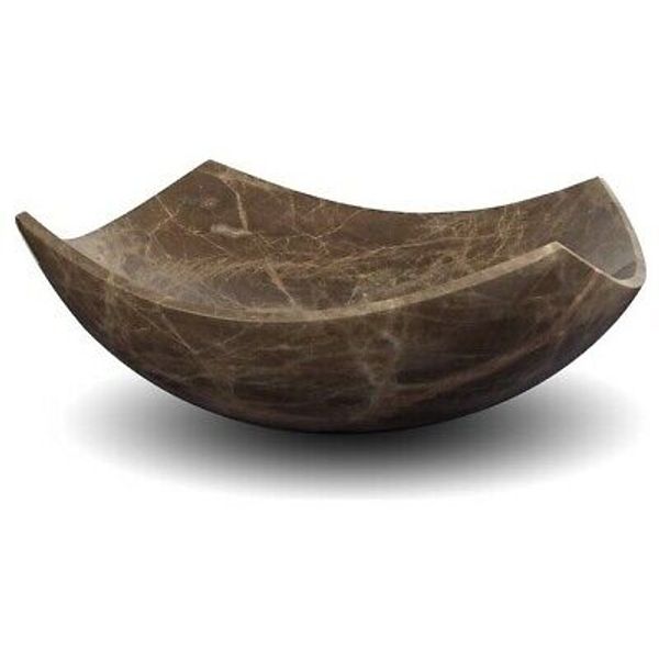 Emperador solid stone bath lav vessel sink new (not kohler)