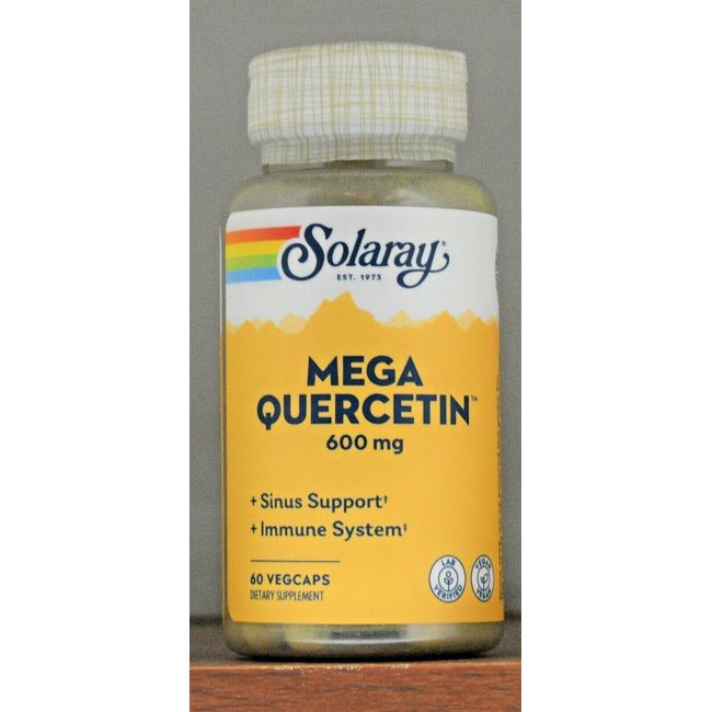 Solaray Quercetin Mega 60 Capsules 600 mg VegCaps Sinus Support Immune Mega