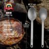 Carimee Titanium Spoon Astragalus Spoon Tableware Shallow Cookware Titanium Lightweight Rust Free Crack-resistant Brushed Finish