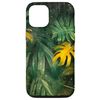iPhone 15 Space Floral Yellow Galaxy Papaya Leaves Case
