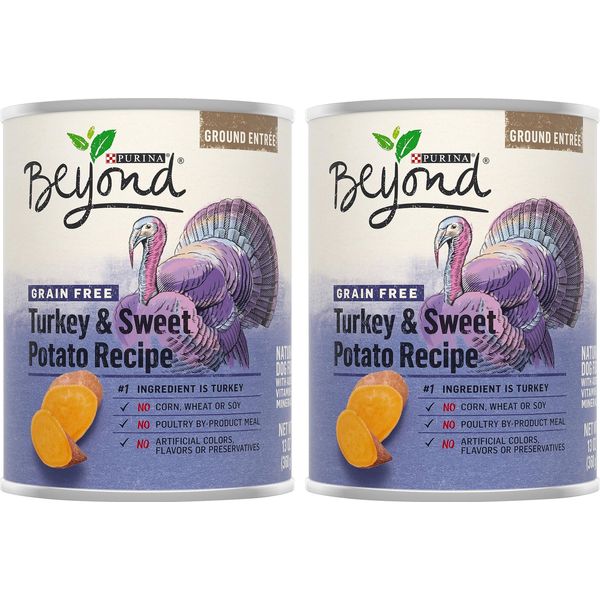 2 pack Purina Beyond No Grain Dog Food 13oz each Turkey & Sweet Potato Recipe