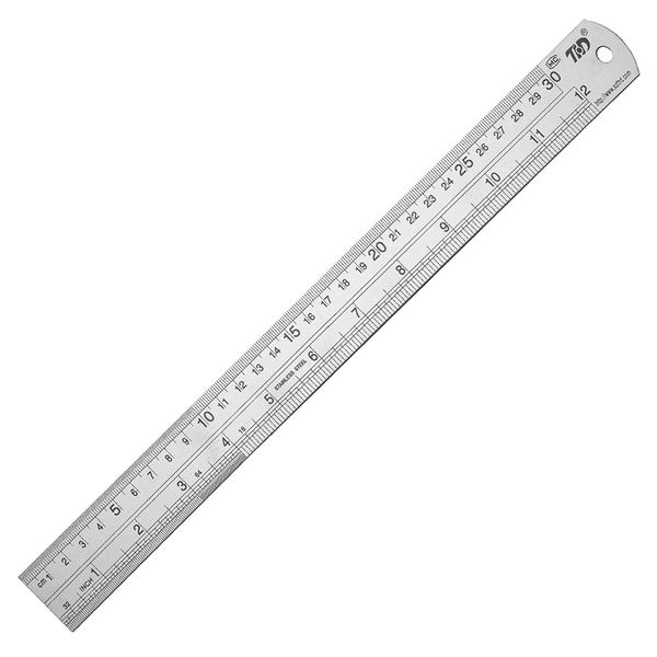 Ruler Metal Straight Edge Ruler Stainless Steel Ruler 12 Inch Ruler Set Rulers Bulk 1 Pack