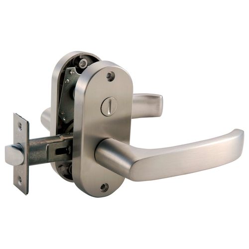 Pine Six Easy to Install Door Lock Gate MJ Lever, Lock Nickel Color 10738 