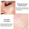 Moisturizing Mushroom Air Cushion CC Cream with Concealing Effect, Long-Lasting BB Base Makeup, Includes Sponge for Easy Application