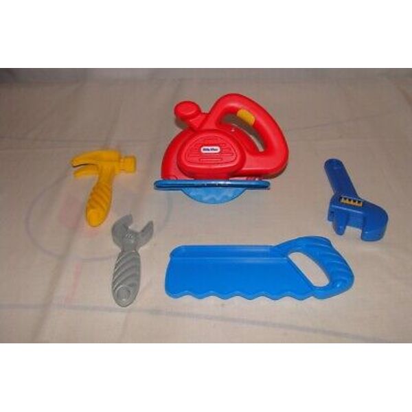 5 Little Tikes Workbench Work Shop Tools Buzz Saw Crescent Wrench Hammer More