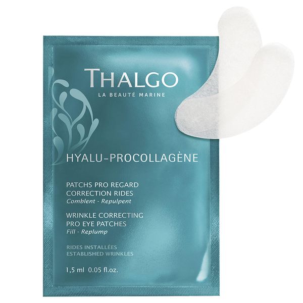 THALGO Faltenkorrigierende Augenpads Hyalu-Procollagène 2 Patches für sichtbar aufgepolsterte Falten um die Augenpartie