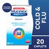 Mucinex Fast Max Cold And Flu 20 Caplets ~ Exp 2027+