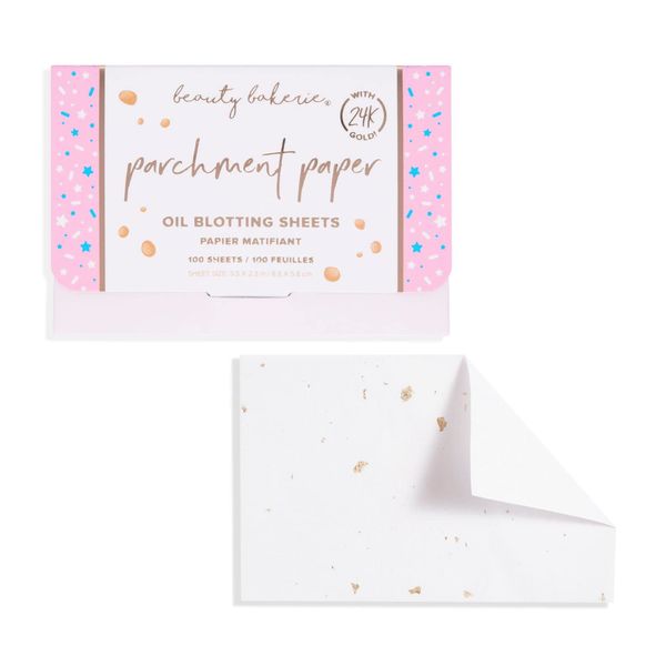 Beauty Bakerie Parchment Paper Oil Blotting Sheets for Face, Absorb Access Oil, Makeup Essentials for Oily Face, 100 Sheets