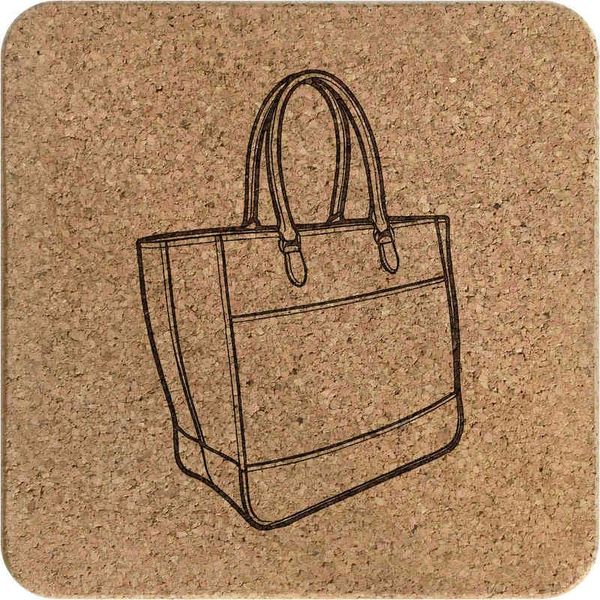 'Handbag' Square Cork Trivet/Pot Stand (TR00025692)