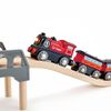Hape Battery Powered Wooden Train Engine for Kids Compatible with Track Sets