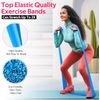 6.9FT Blue Orange Black Exercise Band Set with Different Resistance Levels
