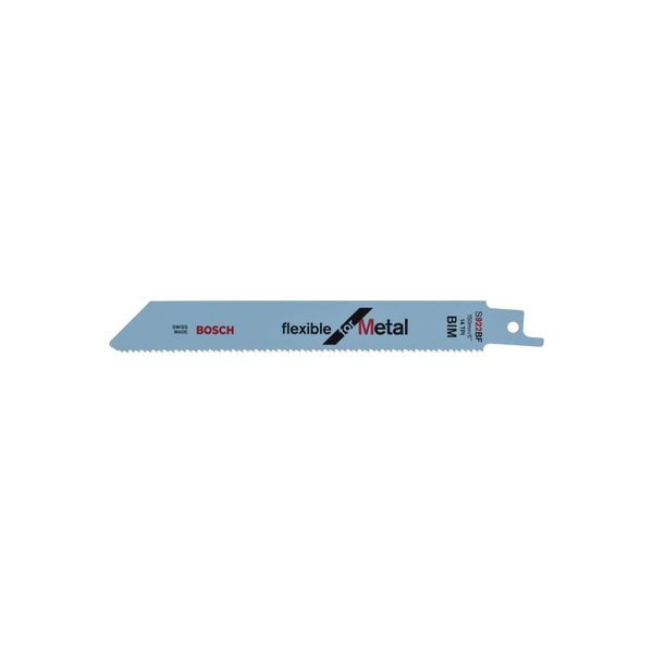 Bosch 5x Reciprocating Saw Blade S 922 BF 'Flexible for Metal' (Metal, Pipes, Steel, Length 150 mm, Accessories Reciprocating Saws)