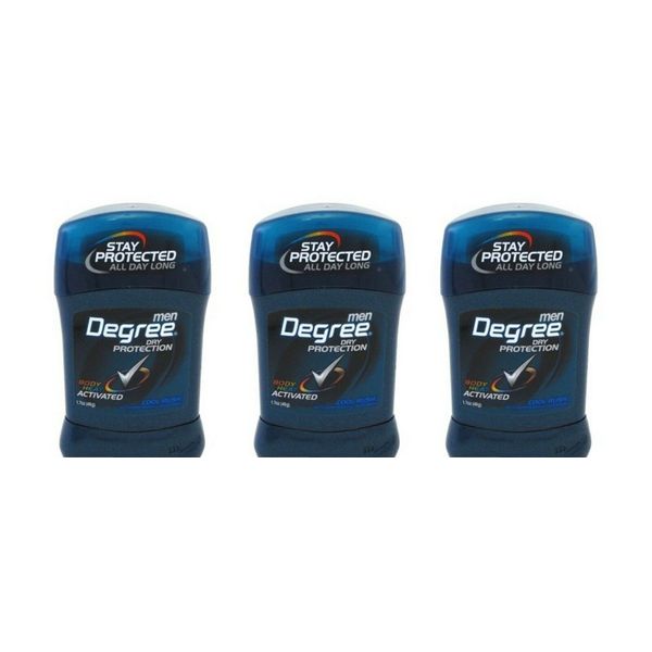 BL Degree Deodorant 1.7 oz Mens Cool Rush - THREE PACK