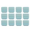 AmeriCan Goods Denture Bath Case Cup Box Holder with Basket, Storage Container Care for Dentures, Clear Braces, Night Guard & Retainers,Traveling (Sky Blue)