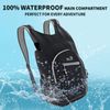 Outlander 100% Waterproof Hiking Backpack Lightweight Packable Travel Daypack(Black)