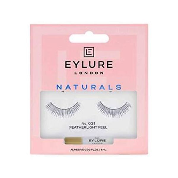 Fake Eyelashes, Naturals No. 031, Reusable, Adhesive Included, Tapered, 1 Pair