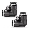 Innfeeltech 20 Pcs 10mm Black Elbow Push to Connect Pneumatic Fitting Quick Release Pneumatic Connectors