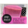 Pop-Arazzi Mini Polish & Bag Set, Metallic Pink