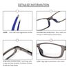 KoKoBin 3 Pack sports reading glasses TR90 rectangular Lightweight Comfortable and flexible Blue Light Blocking Readers (3 Pack, 2, Dioptres)