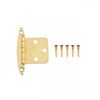Solid Brass Semi-concealed Cabinet Door Hinges Pack of 4