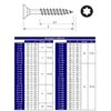 Chipboard Screws Partial Thread Galvanised Yellow Torx TX (100, 4.5 x 35 mm)