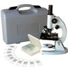 AmScope 40X-640X Scholar Biology Student Compound Microscope w 25 Prep Slides