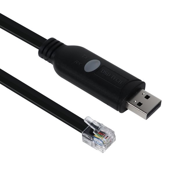 DSD TECH SH-RJ12K ESA Plex-COM2 ブリッジ EXP-4 用 FTDI チップ搭載 RJ12 RS232 シリアルケーブルへの USB