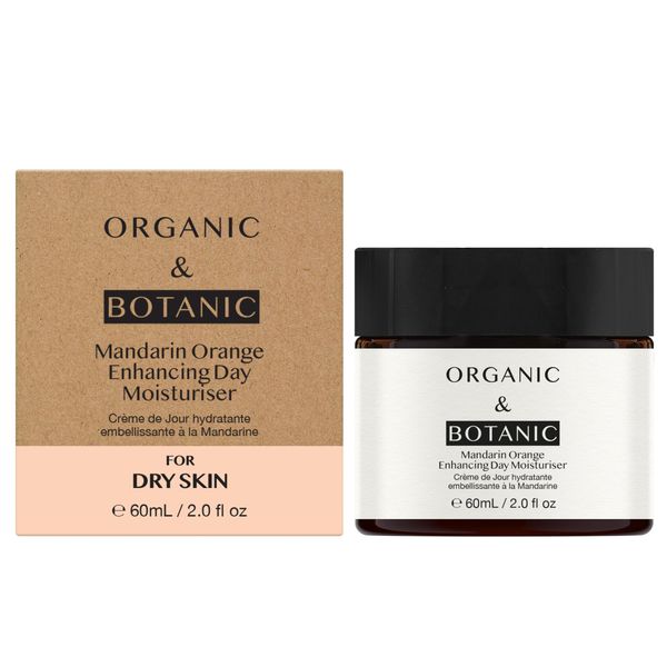 Organic & Botanic Mandarin Orange Day Moisturiser with Vitamin C & Sea Buckthorn 60ml | Lightweight Hydration, Antioxidant Protection For Radiant Skin