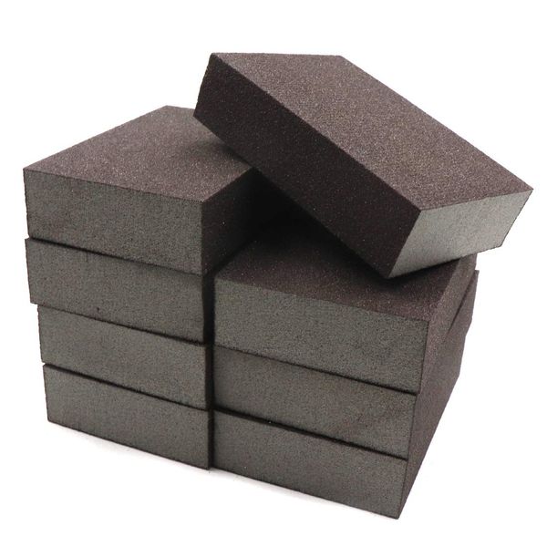 Luomorgo Sanding Sponge Sanding Blocks Polished Elastic Sanding Block Extra Fine (400-600 Grit) 8pcs