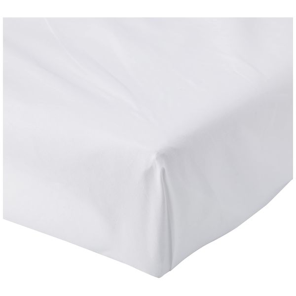 Helena Springfield Plain Dye Percale 50/50 Fitted Sheet Extra Deep, Double, White