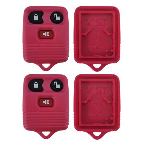 2 AKS KEYS New Shell Case 3 Button Pad Compatible with Ford Remote Key Fob with FCC ID CWTWB1U345 Fix Worn - Pink