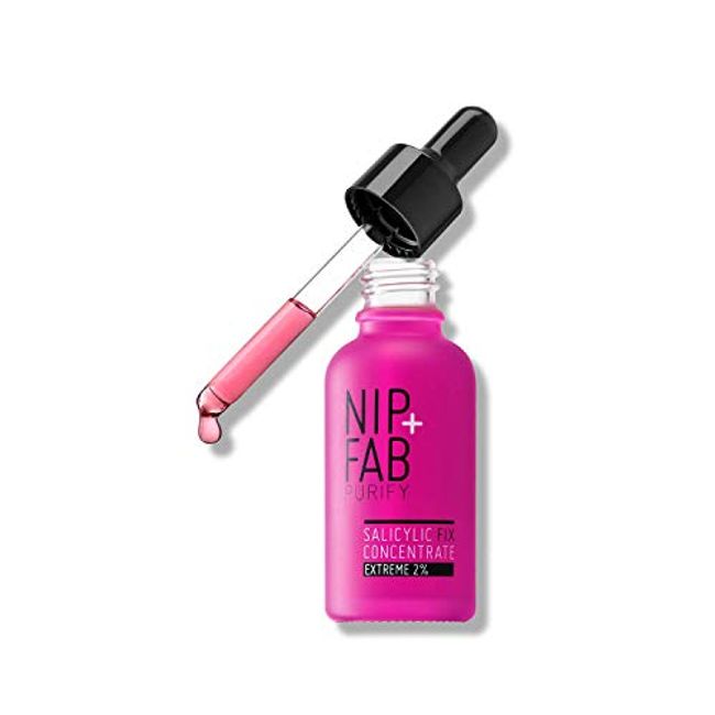 Nip + Fab Salicylic Acid Concentrate Extreme 2% BHA Liquid Drops for Face with Niacinamide Vitamin B3 to Refine and Minimize Pores, Even Skin Tone, Oil Control, 30 ml (Pack of 1)